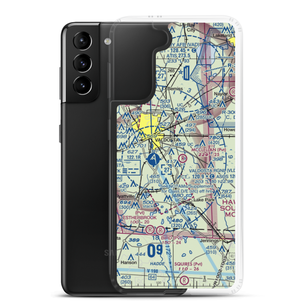 Comanche Landing Airport (US-0060) VFR Sectional Samsung Case Samsung Galaxy S21 Plus model shown