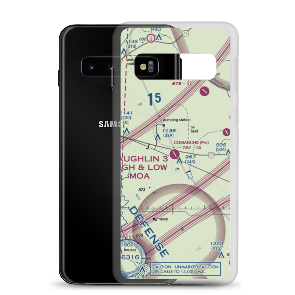 Comanche Ranch Airport (5TE0) VFR Sectional Samsung Case Samsung Galaxy S10 model shown