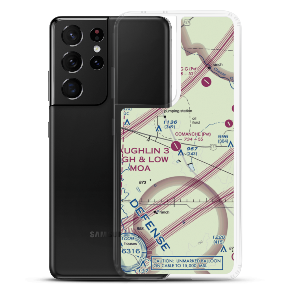 Comanche Ranch Airport (5TE0) VFR Sectional Samsung Case Samsung Galaxy S21 Ultra model shown