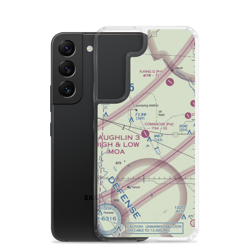 Comanche Ranch Airport (5TE0) VFR Sectional Samsung Case Samsung Galaxy S22 model shown