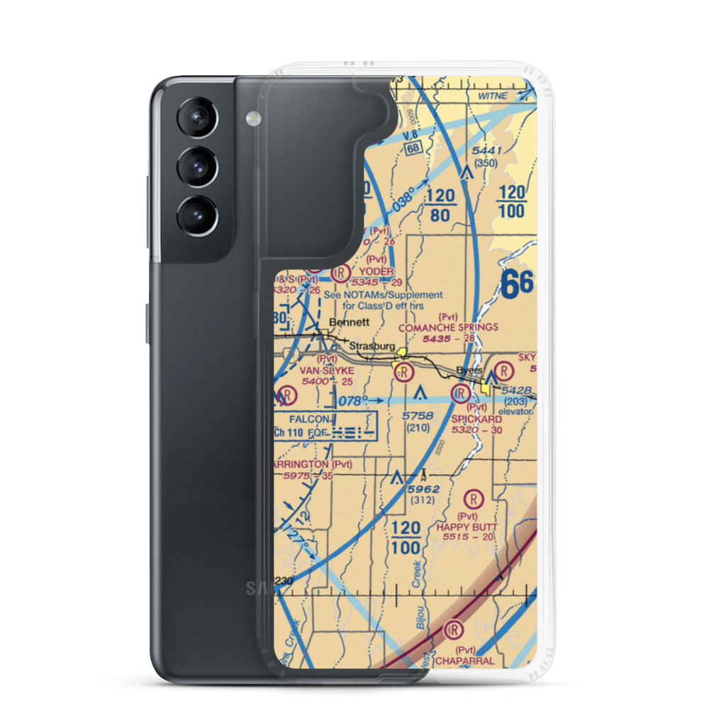 Comanche Springs Ranch Airport (CO97) VFR Sectional Samsung Case Samsung Galaxy S21 model shown