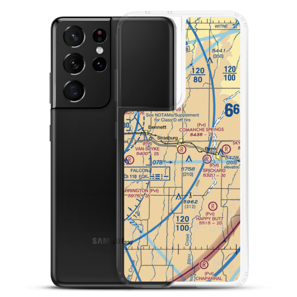 Comanche Springs Ranch Airport (CO97) VFR Sectional Samsung Case Samsung Galaxy S21 Ultra model shown