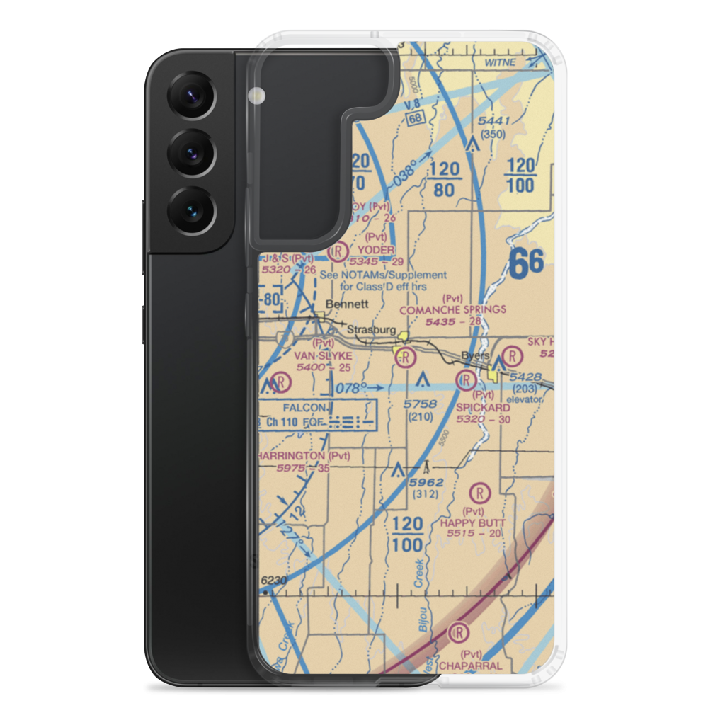 Comanche Springs Ranch Airport (CO97) VFR Sectional Samsung Case Samsung Galaxy S22 Plus model shown