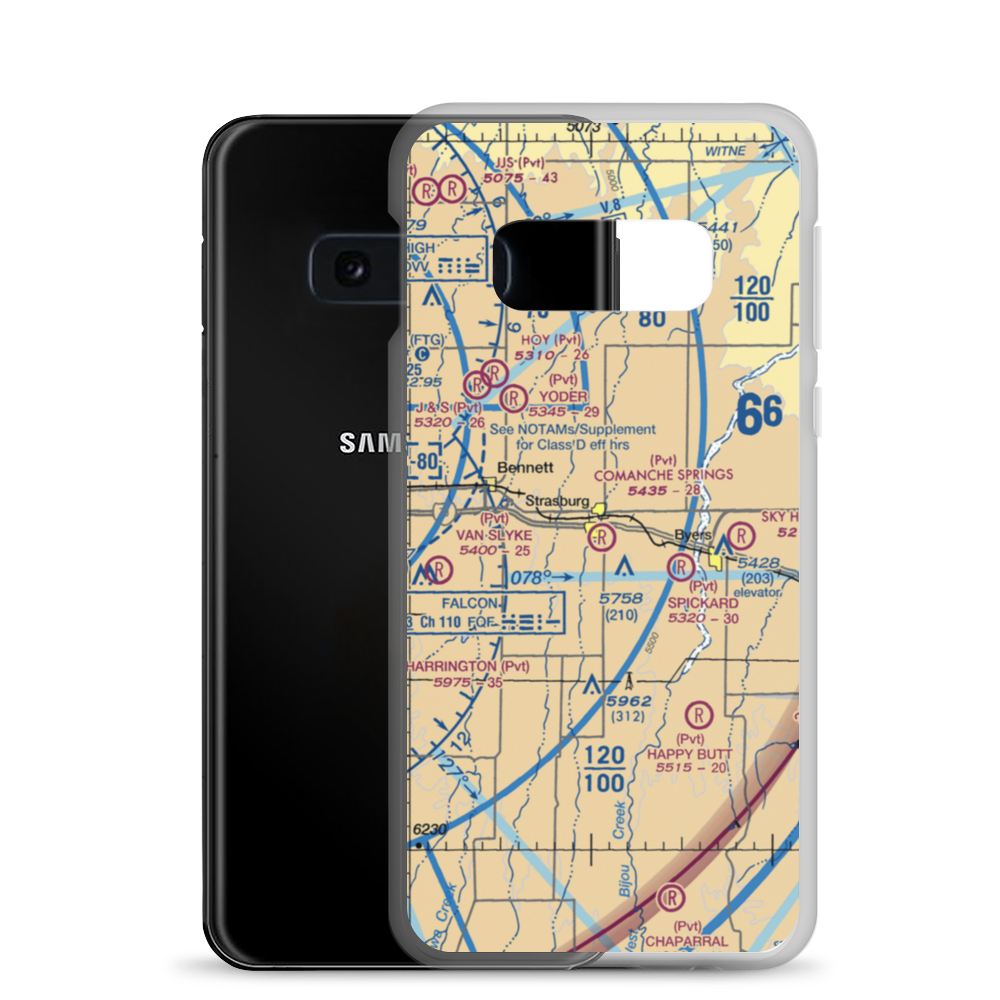 Comanche Springs Ranch Airport (CO97) VFR Sectional Samsung Case Samsung Galaxy S10e model shown