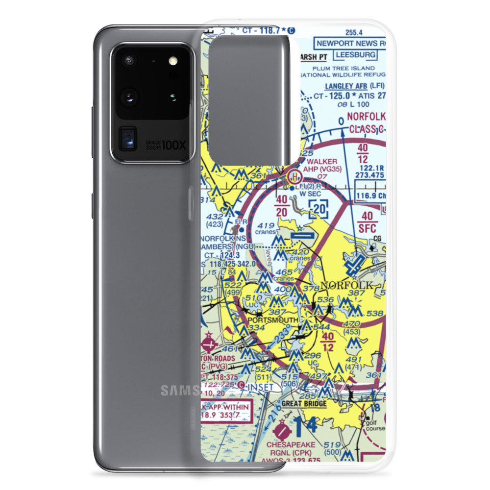 Comlantflt Heliport (NCL) VFR Sectional Samsung Case Samsung Galaxy S20 Ultra model shown