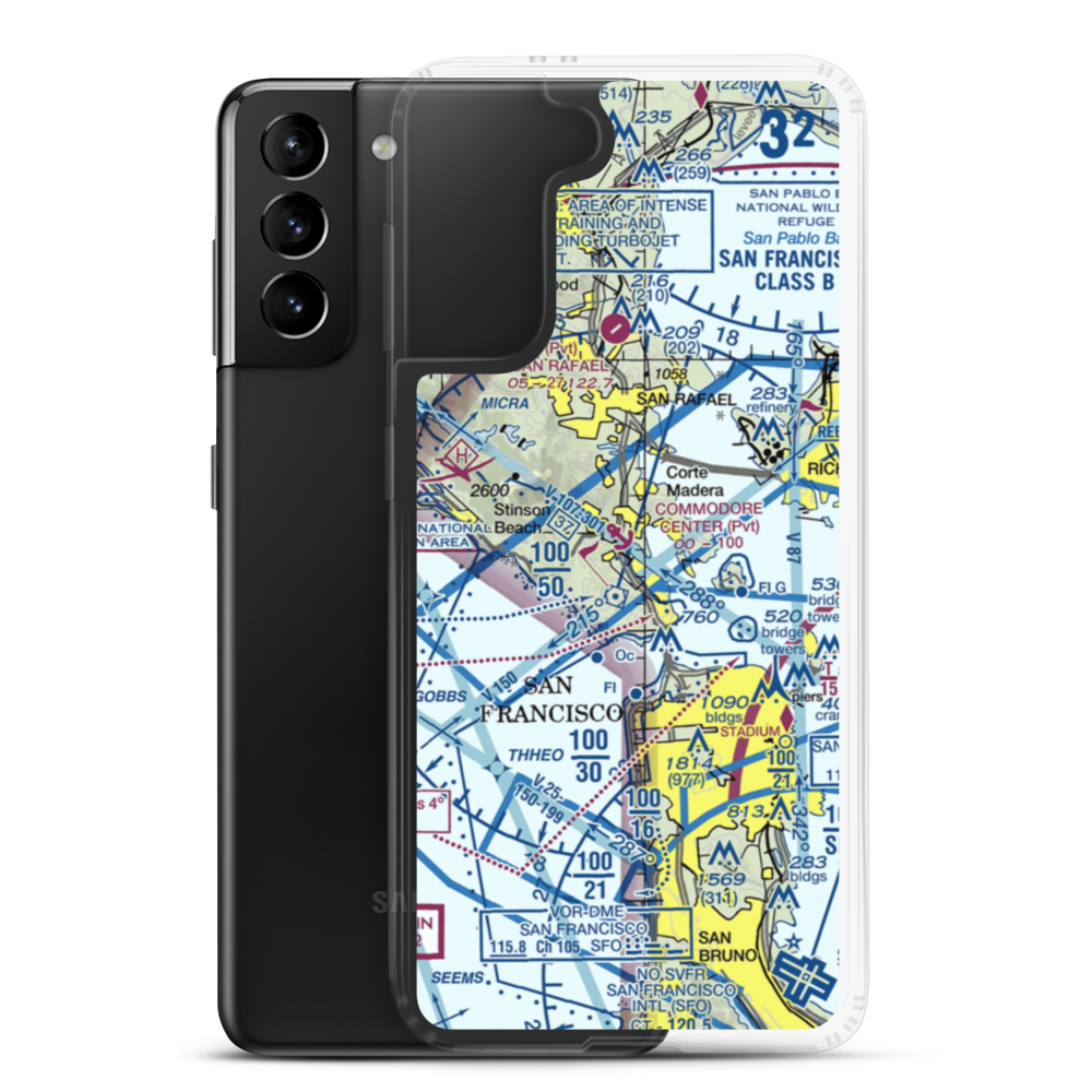 Commodore Center Seaplane Base (22CA) VFR Sectional Samsung Case Samsung Galaxy S21 Plus model shown