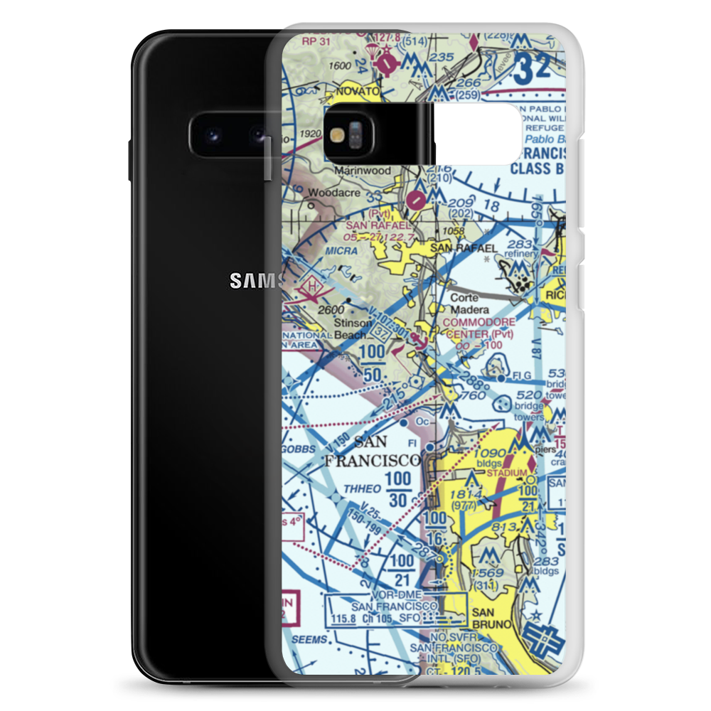 Commodore Center Seaplane Base (22CA) VFR Sectional Samsung Case Samsung Galaxy S10+ model shown