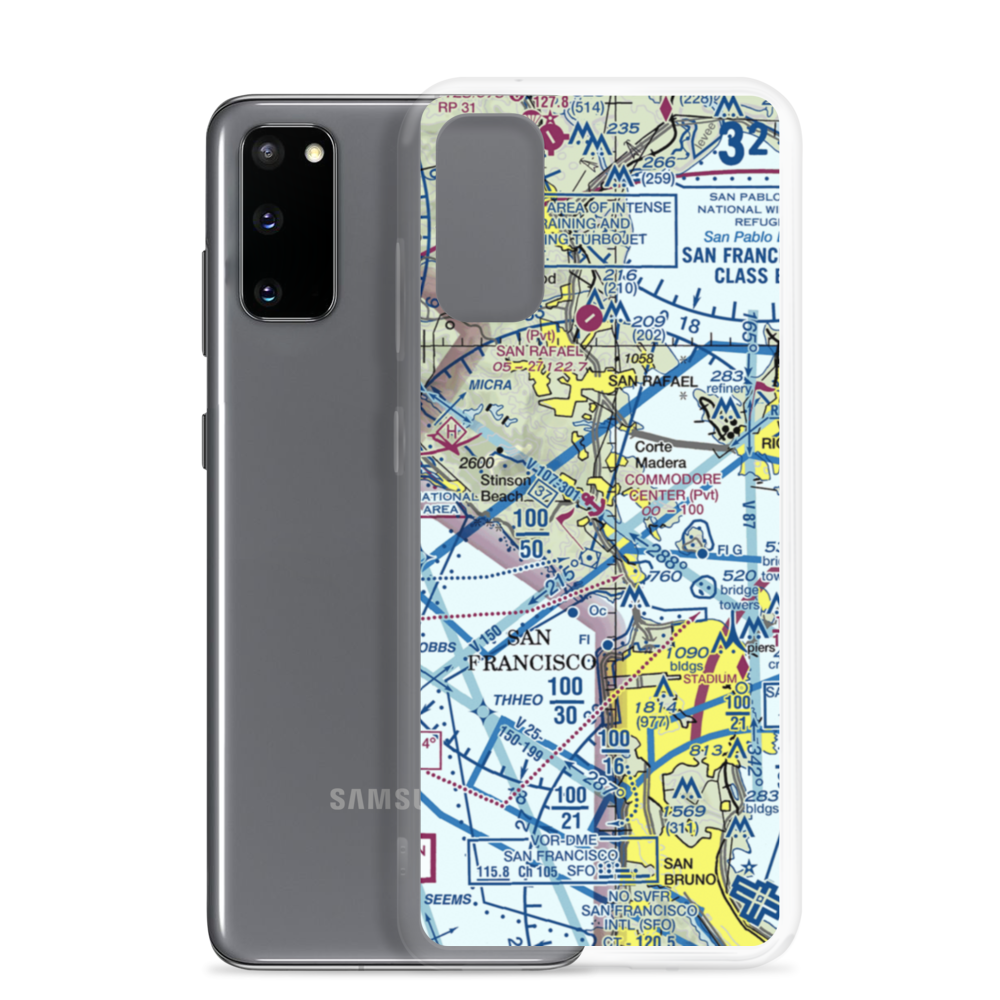 Commodore Center Seaplane Base (22CA) VFR Sectional Samsung Case Samsung Galaxy S20 model shown