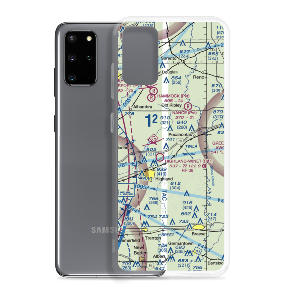 Compton Airport (3LL9) VFR Sectional Samsung Case Samsung Galaxy S20 Plus model shown