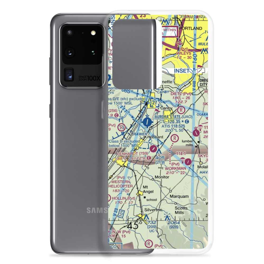 Compton Airport (44OR) VFR Sectional Samsung Case Samsung Galaxy S20 Ultra model shown