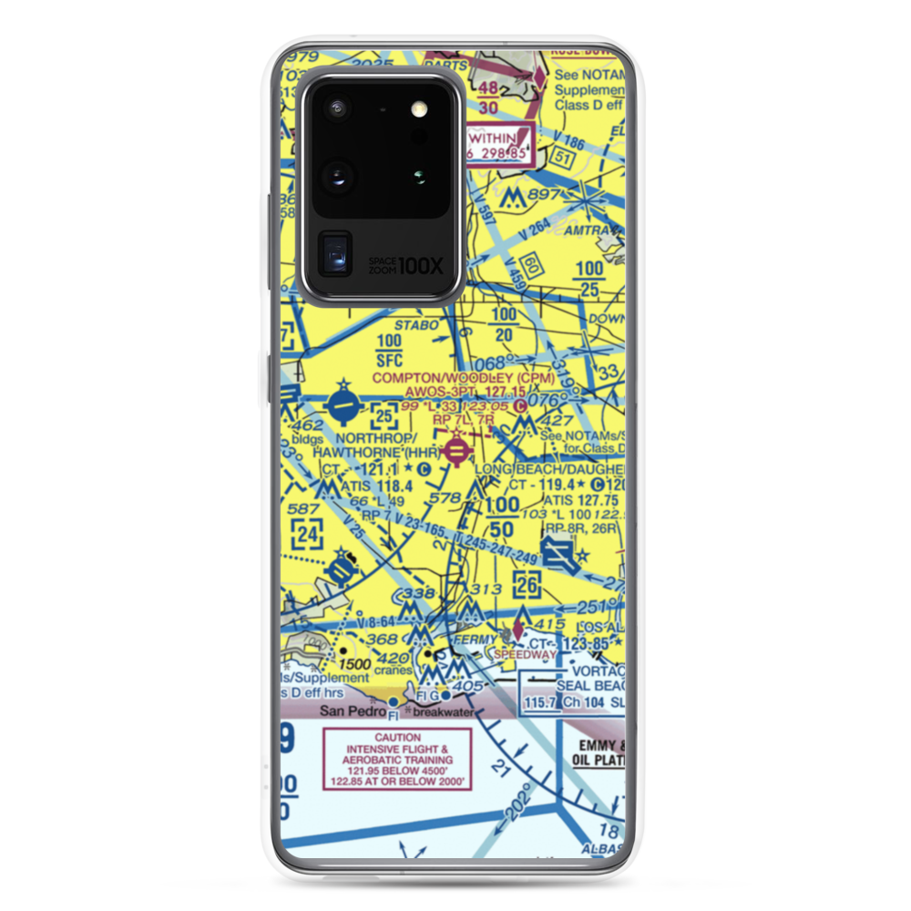 Compton Woodley Airport (CPM) VFR Sectional Samsung Case Samsung Galaxy S20 Ultra model shown