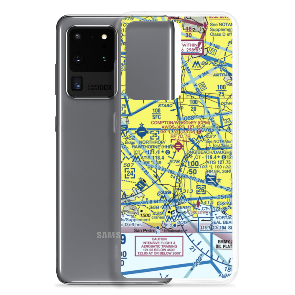 Compton Woodley Airport (CPM) VFR Sectional Samsung Case Samsung Galaxy S20 Ultra model shown