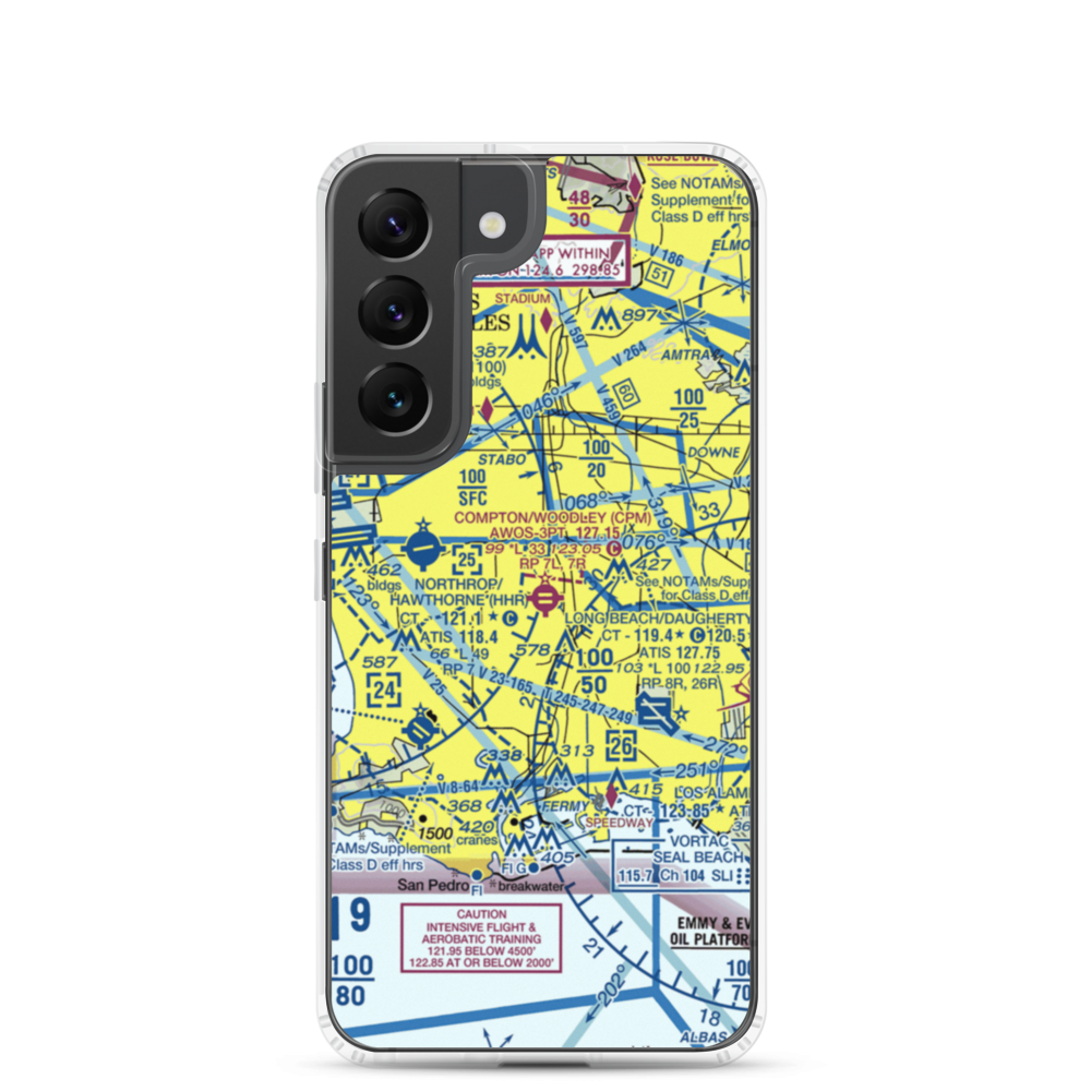 Compton Woodley Airport (CPM) VFR Sectional Samsung Case Samsung Galaxy S22 model shown
