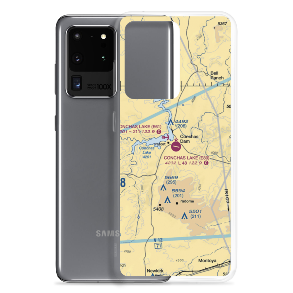 Conchas Lake Airport (E89) VFR Sectional Samsung Case Samsung Galaxy S20 Ultra model shown