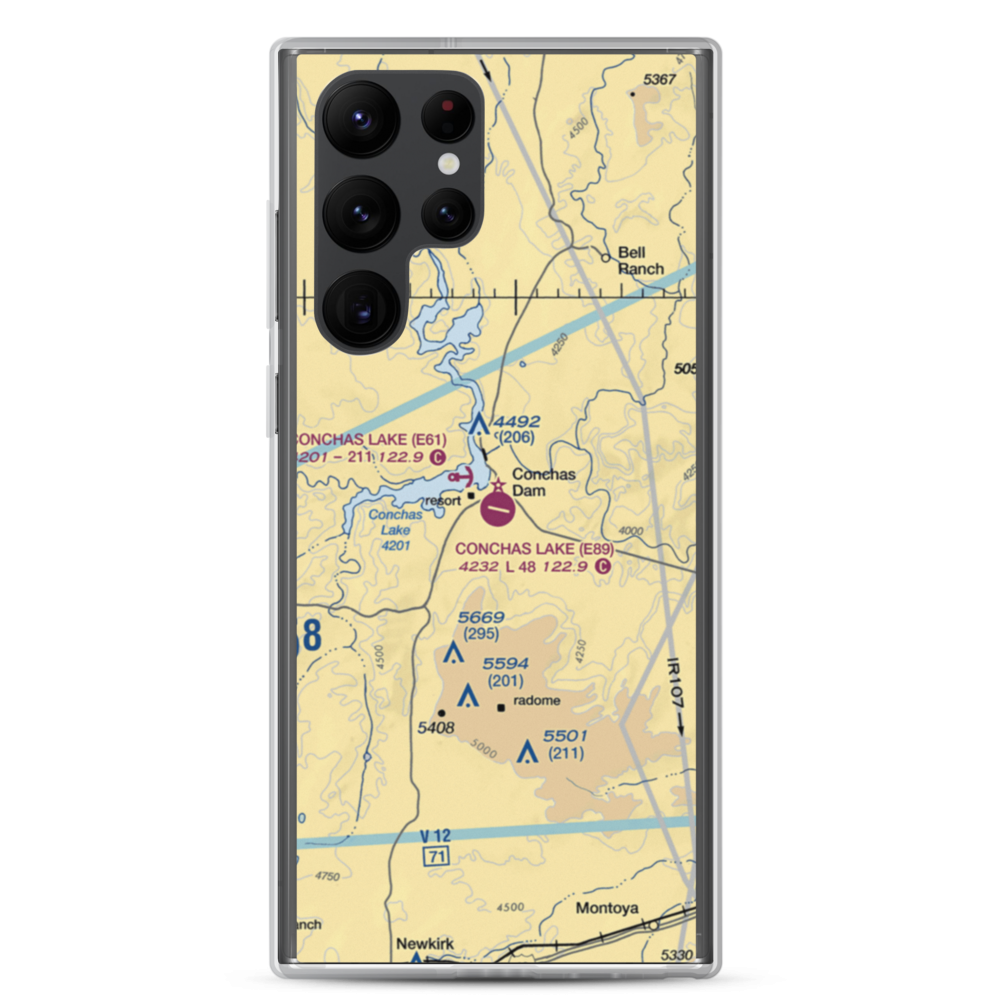 Conchas Lake Airport (E89) VFR Sectional Samsung Case Samsung Galaxy S22 Ultra model shown