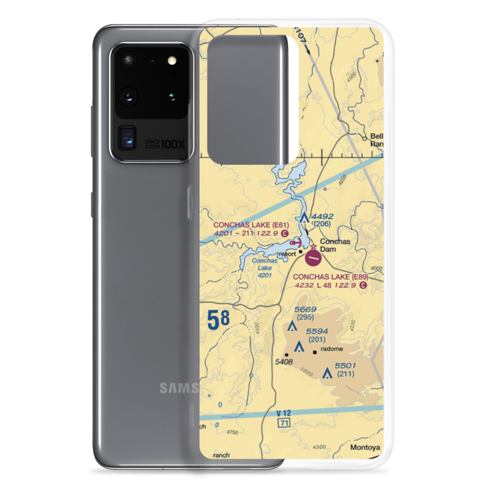 Conchas Lake Seaplane Base (E61) VFR Sectional Samsung Case Samsung Galaxy S20 Ultra model shown