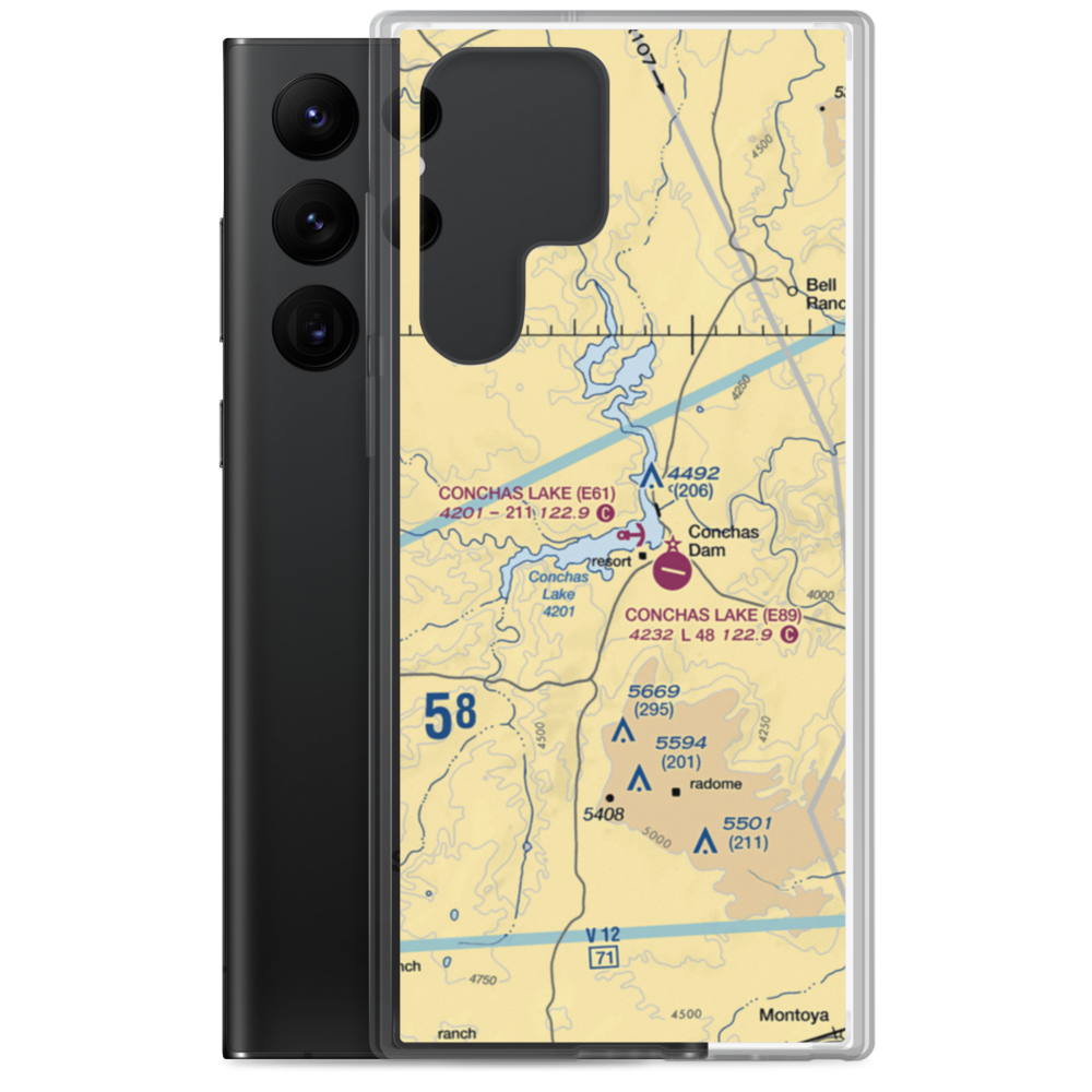 Conchas Lake Seaplane Base (E61) VFR Sectional Samsung Case Samsung Galaxy S22 Ultra model shown