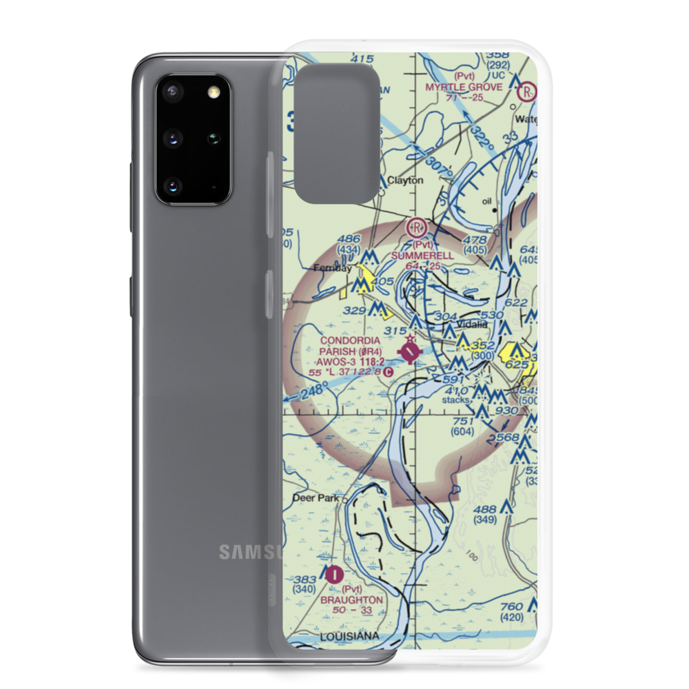 Concordia Parish Airport (0R4) VFR Sectional Samsung Case Samsung Galaxy S20 Plus model shown