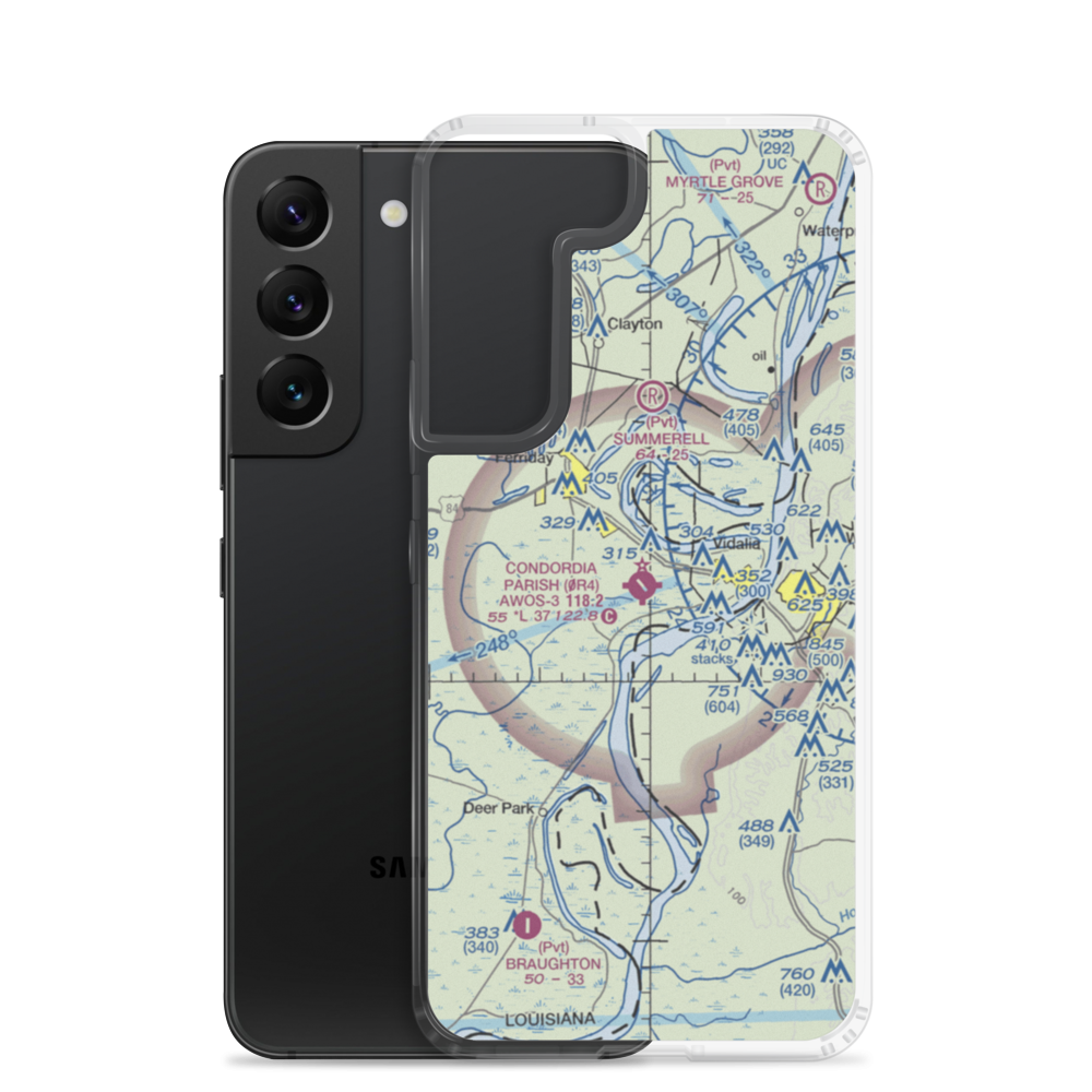 Concordia Parish Airport (0R4) VFR Sectional Samsung Case Samsung Galaxy S22 model shown
