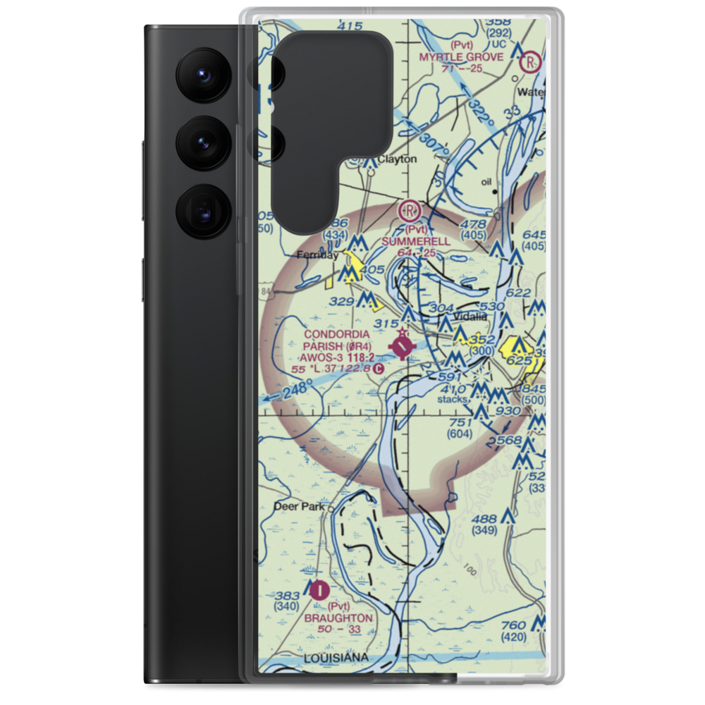 Concordia Parish Airport (0R4) VFR Sectional Samsung Case Samsung Galaxy S22 Ultra model shown
