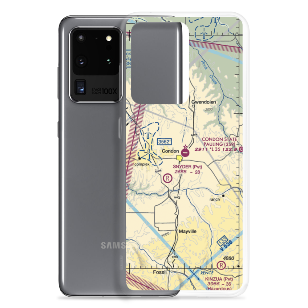 Condon State Pauling Field (3S9) VFR Sectional Samsung Case Samsung Galaxy S20 Ultra model shown
