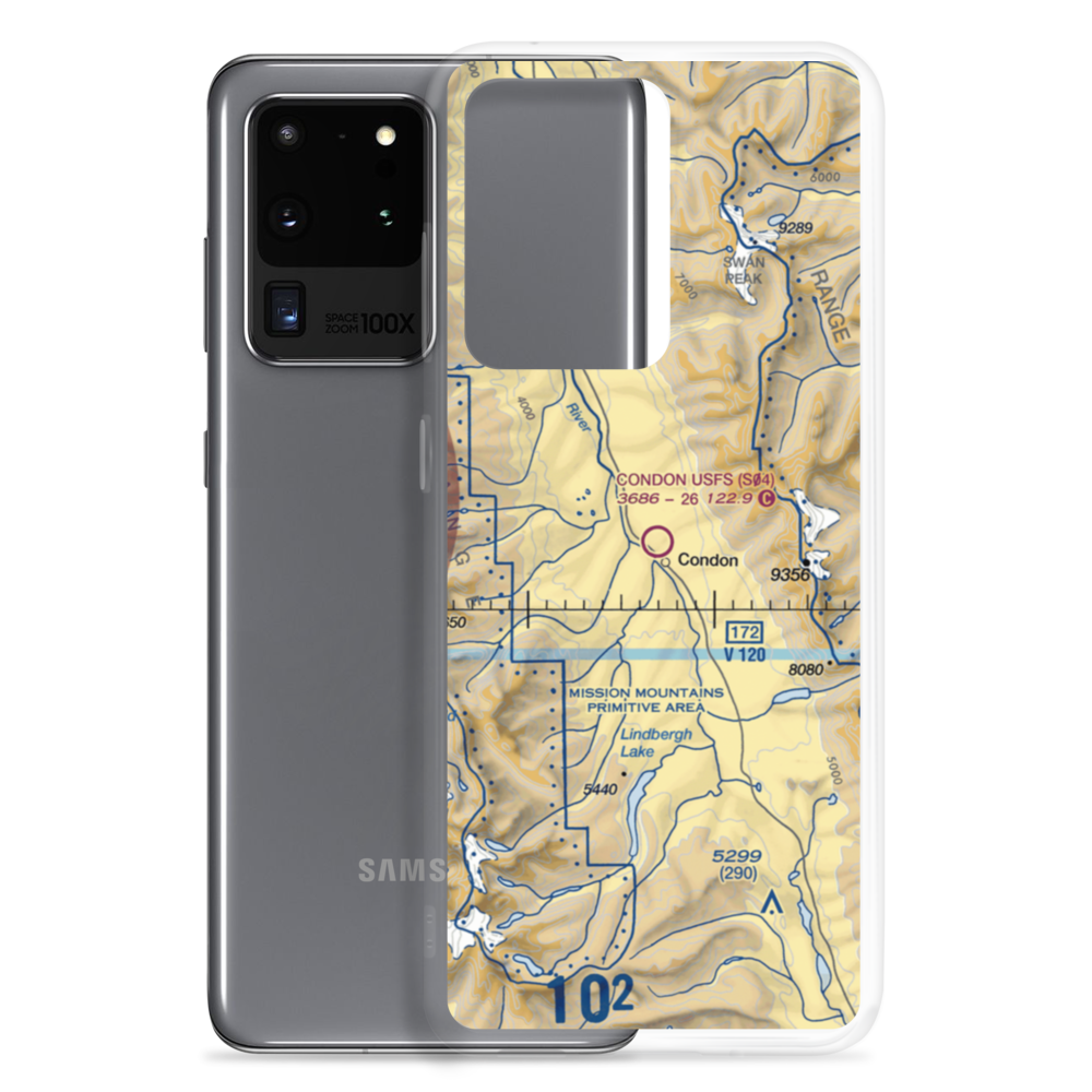 Condon US Forest Service Airport (S04) VFR Sectional Samsung Case Samsung Galaxy S20 Ultra model shown
