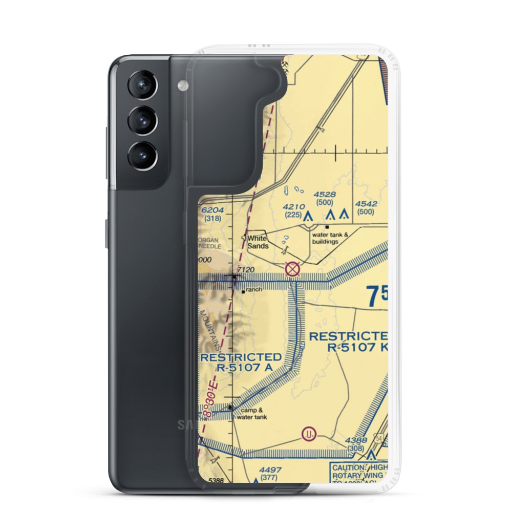 Condron Army Air Field (WSD) VFR Sectional Samsung Case Samsung Galaxy S21 model shown