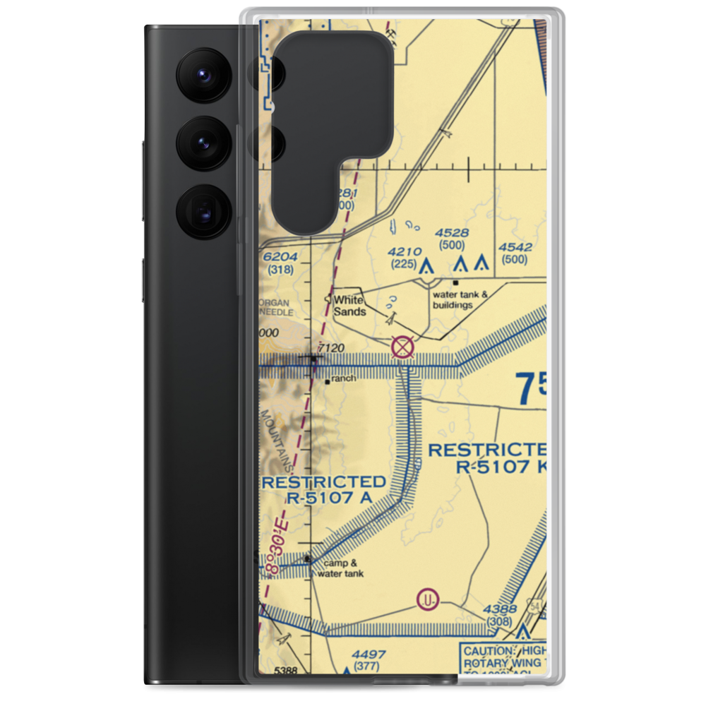 Condron Army Air Field (WSD) VFR Sectional Samsung Case Samsung Galaxy S22 Ultra model shown