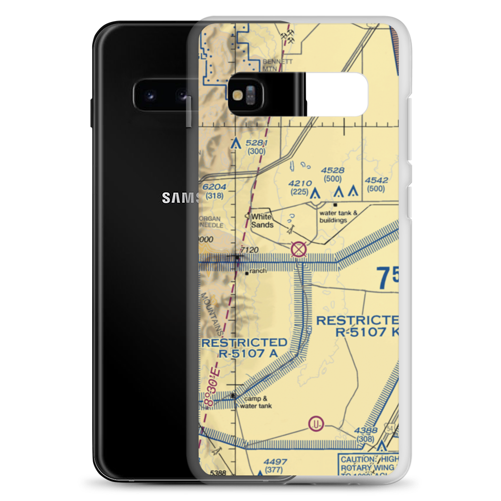 Condron Army Air Field (WSD) VFR Sectional Samsung Case Samsung Galaxy S10+ model shown