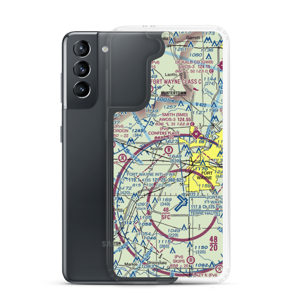 Confer's Place Airport (1IN3) VFR Sectional Samsung Case Samsung Galaxy S21 model shown