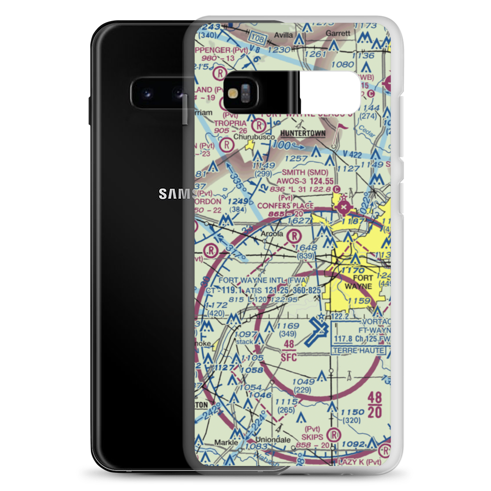 Confer's Place Airport (1IN3) VFR Sectional Samsung Case Samsung Galaxy S10+ model shown