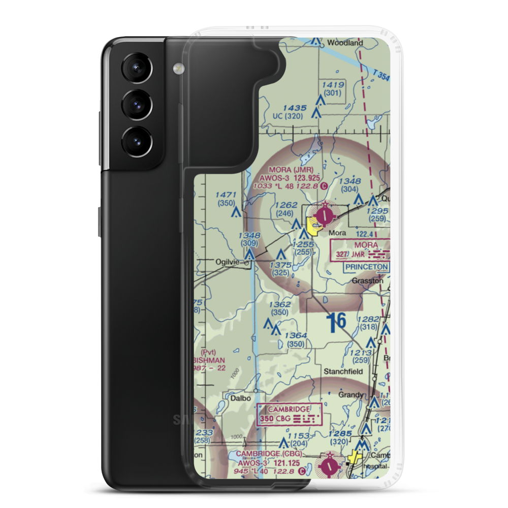 Conley Field (55MN) VFR Sectional Samsung Case Samsung Galaxy S21 Plus model shown