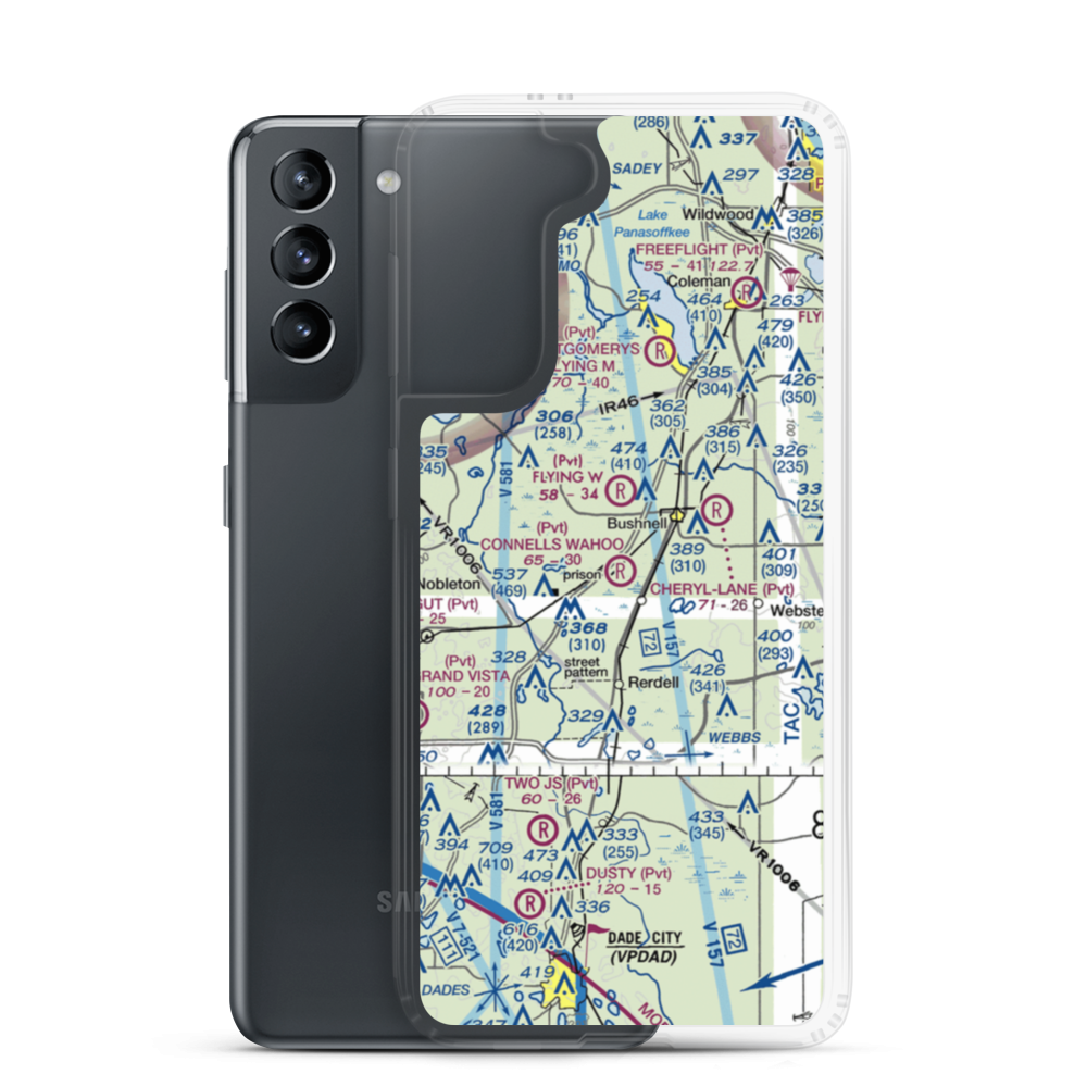 Connell's Wahoo Airport (25FL) VFR Sectional Samsung Case Samsung Galaxy S21 model shown
