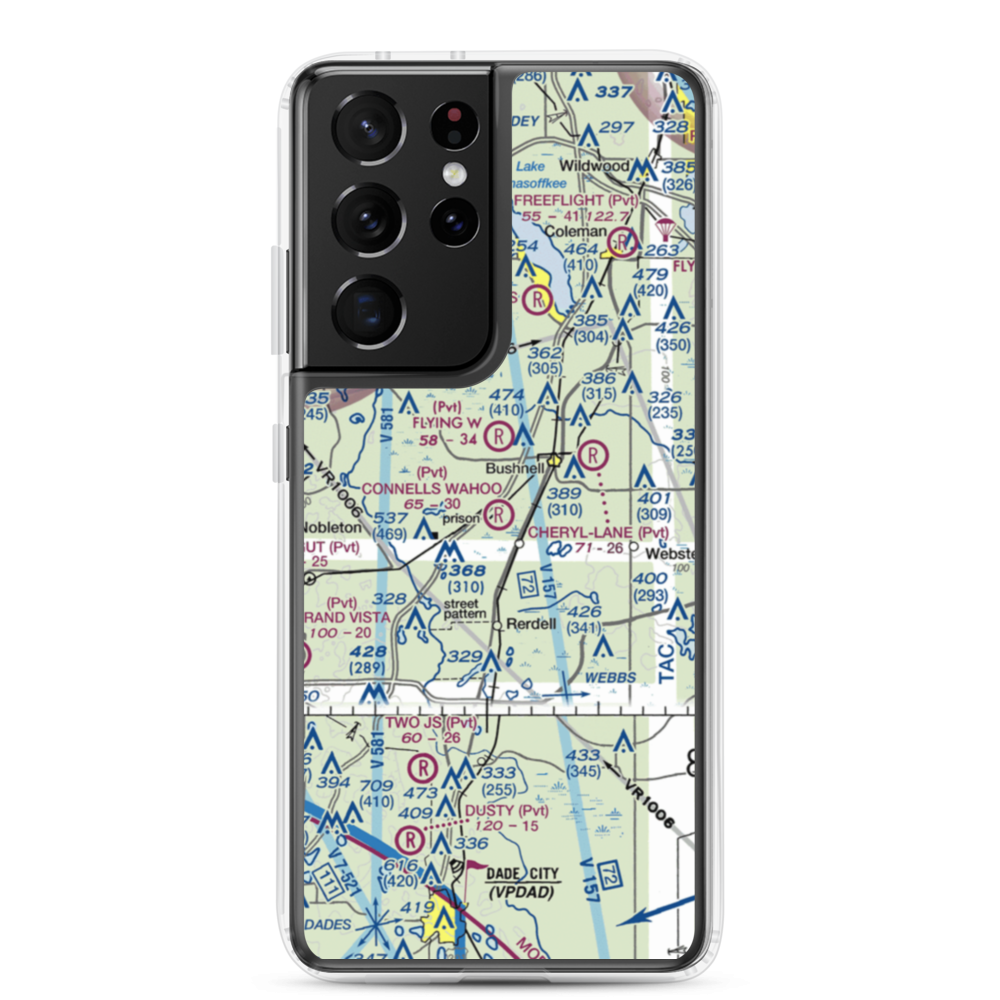 Connell's Wahoo Airport (25FL) VFR Sectional Samsung Case Samsung Galaxy S21 Ultra model shown