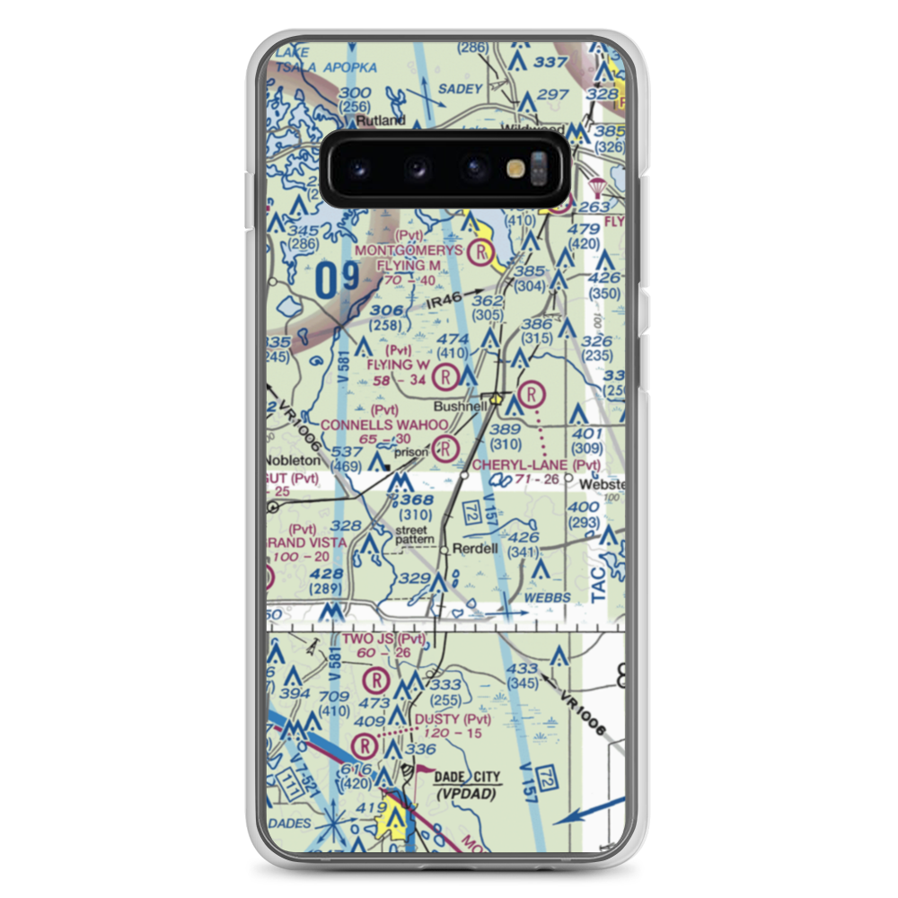Connell's Wahoo Airport (25FL) VFR Sectional Samsung Case Samsung Galaxy S10+ model shown