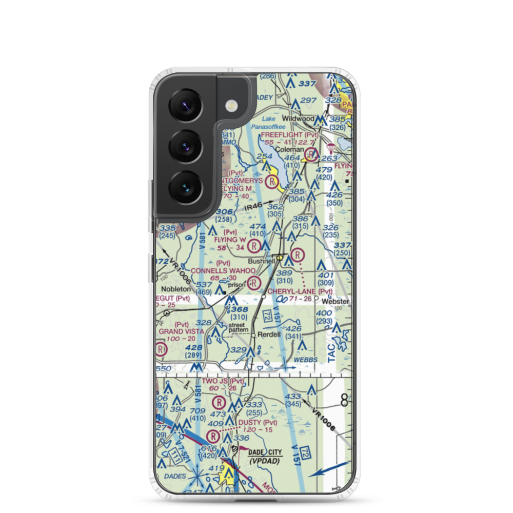 Connell's Wahoo Airport (25FL) VFR Sectional Samsung Case Samsung Galaxy S22 model shown