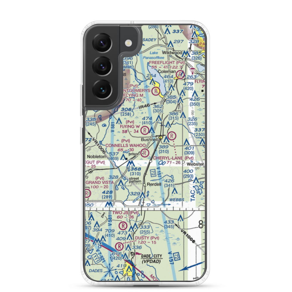 Connell's Wahoo Airport (25FL) VFR Sectional Samsung Case Samsung Galaxy S22 Plus model shown