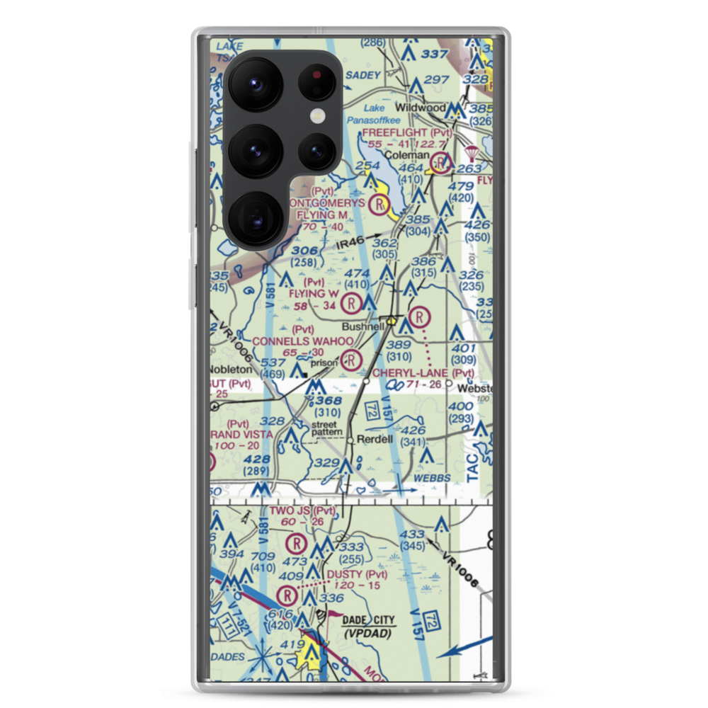 Connell's Wahoo Airport (25FL) VFR Sectional Samsung Case Samsung Galaxy S22 Ultra model shown