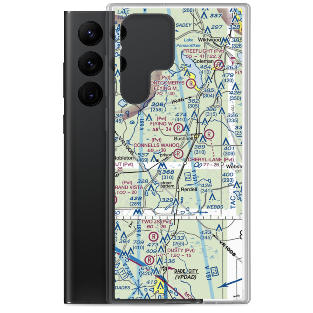 Connell's Wahoo Airport (25FL) VFR Sectional Samsung Case Samsung Galaxy S22 Ultra model shown