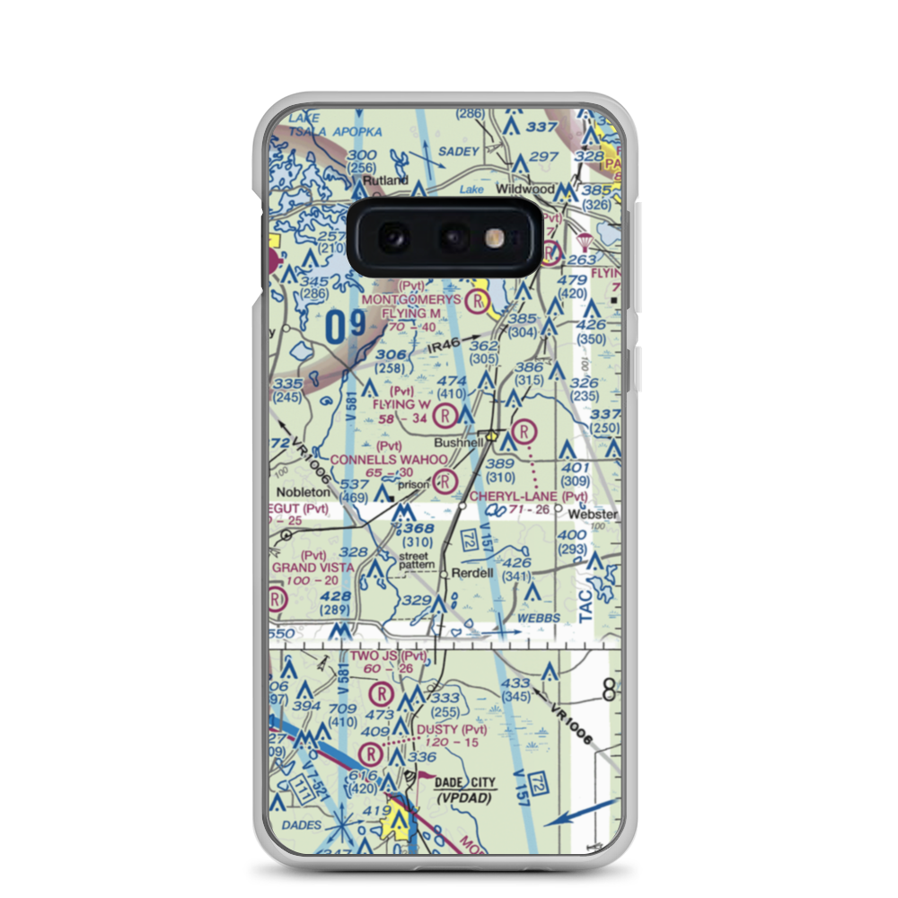 Connell's Wahoo Airport (25FL) VFR Sectional Samsung Case Samsung Galaxy S10e model shown
