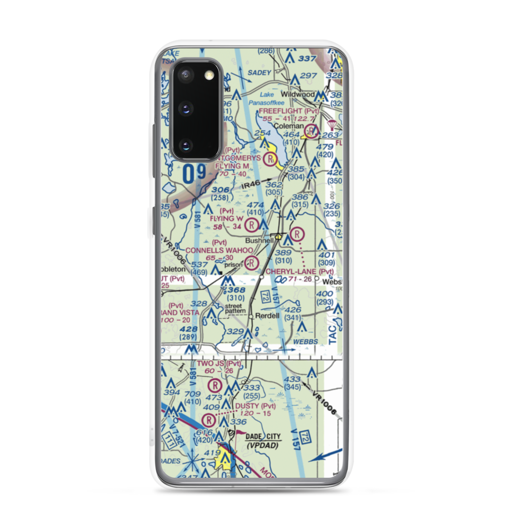 Connell's Wahoo Airport (25FL) VFR Sectional Samsung Case Samsung Galaxy S20 model shown