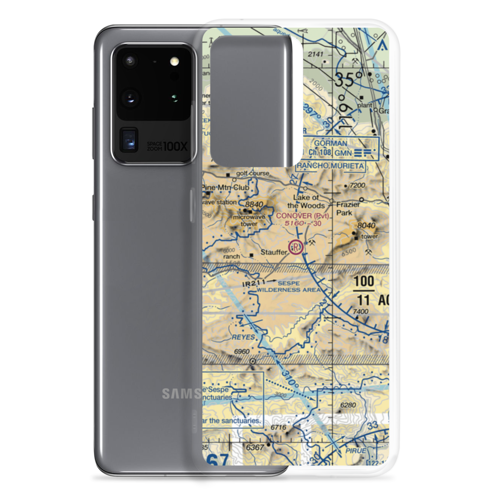 Conover Air Lodge Airport (02CL) VFR Sectional Samsung Case Samsung Galaxy S20 Ultra model shown