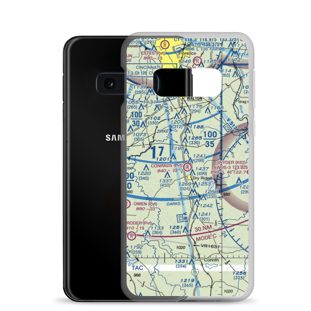Conrads Airport (19KY) VFR Sectional Samsung Case Samsung Galaxy S10e model shown