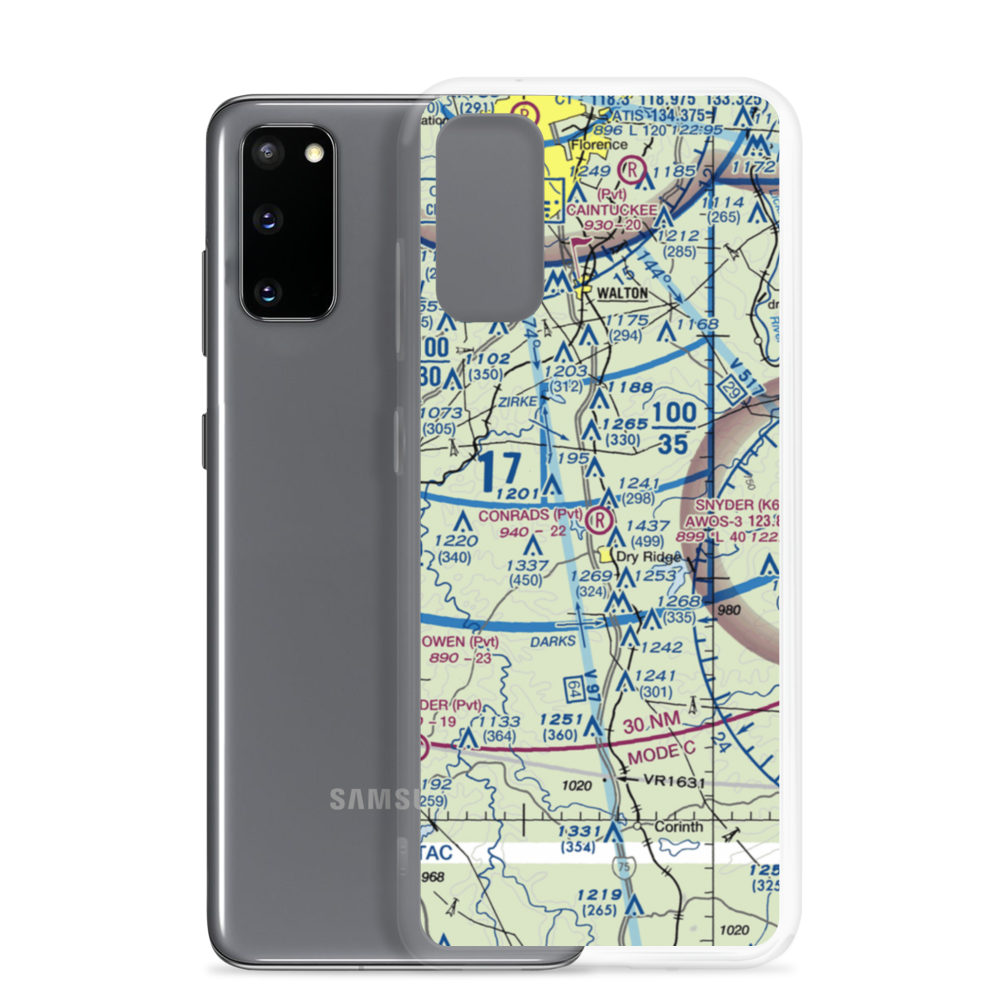 Conrads Airport (19KY) VFR Sectional Samsung Case Samsung Galaxy S20 model shown