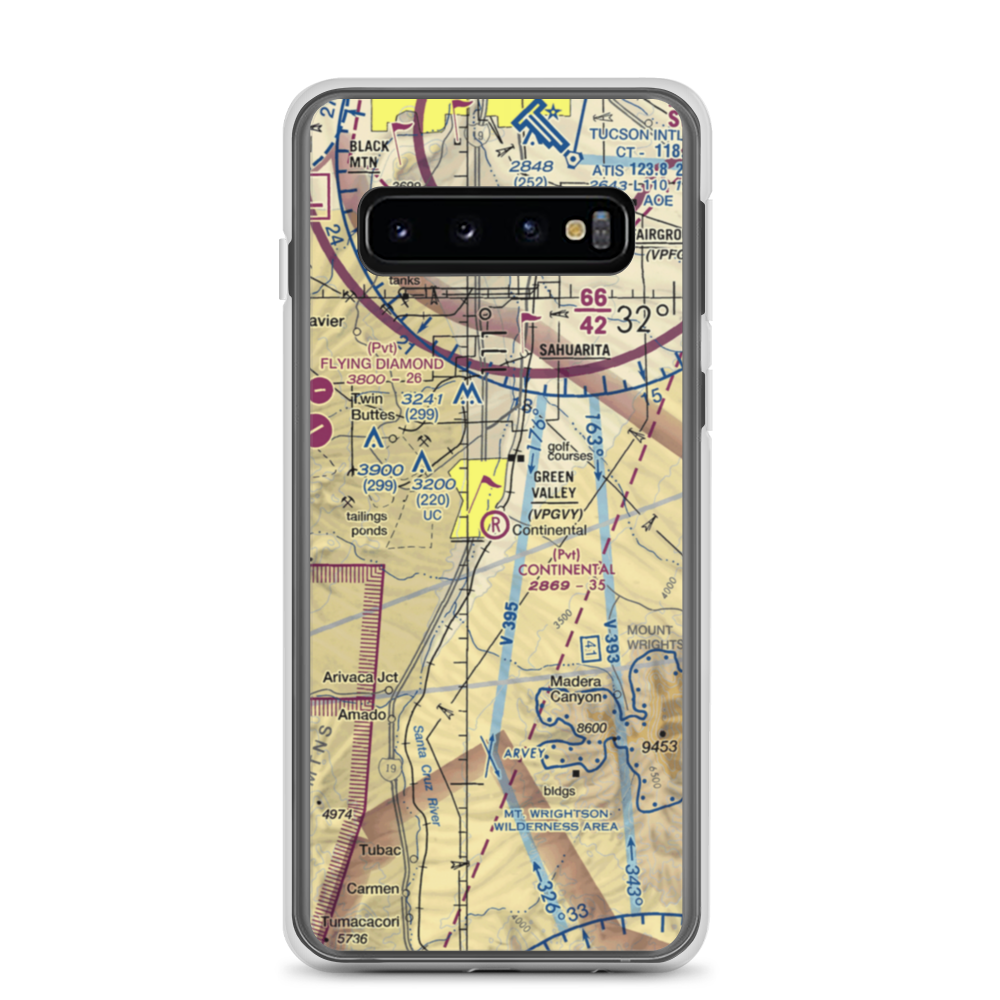 Continental Airport (35AZ) VFR Sectional Samsung Case Samsung Galaxy S10 model shown