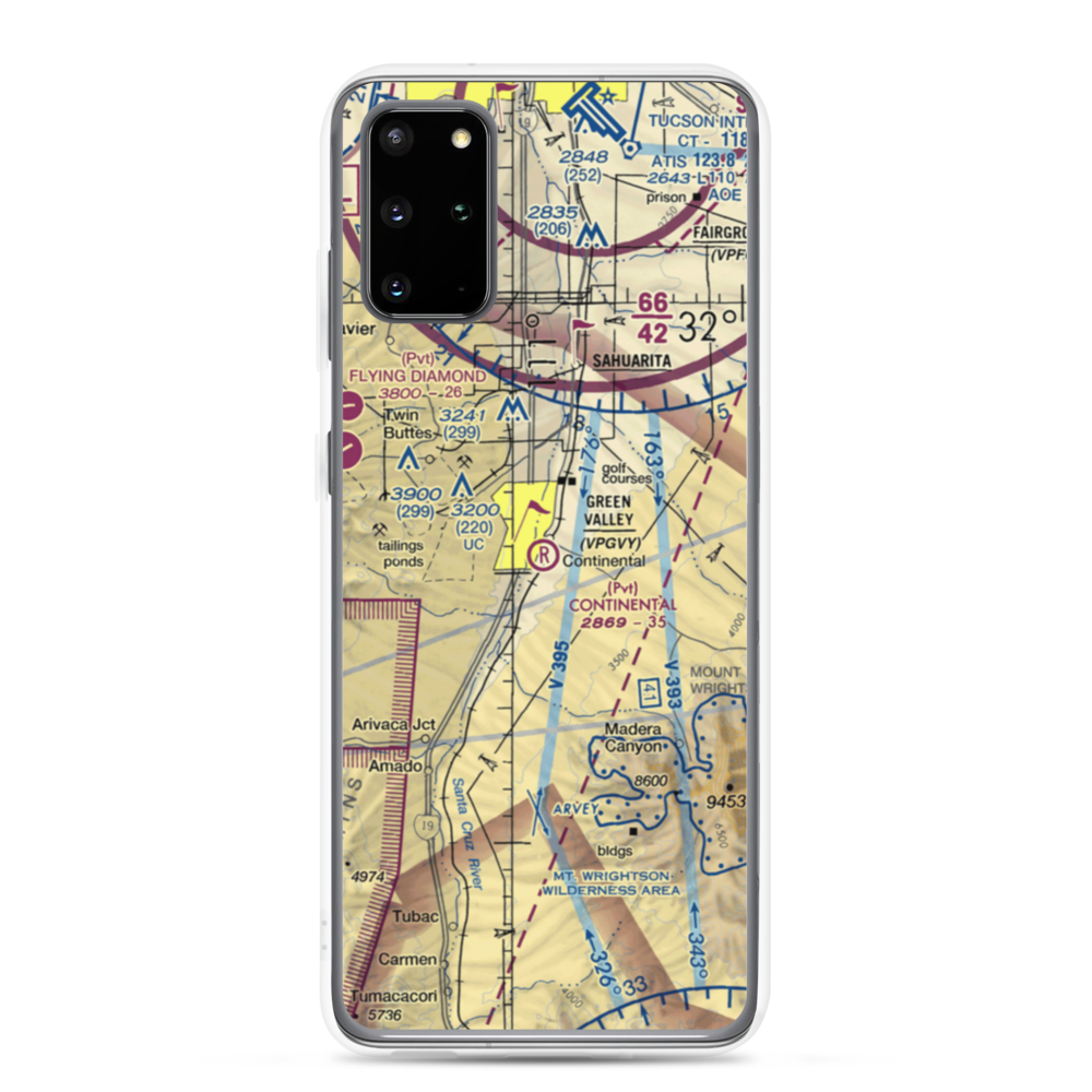 Continental Airport (35AZ) VFR Sectional Samsung Case Samsung Galaxy S20 Plus model shown