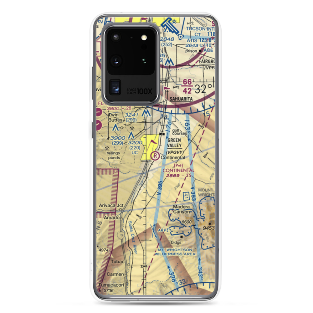 Continental Airport (35AZ) VFR Sectional Samsung Case Samsung Galaxy S20 Ultra model shown