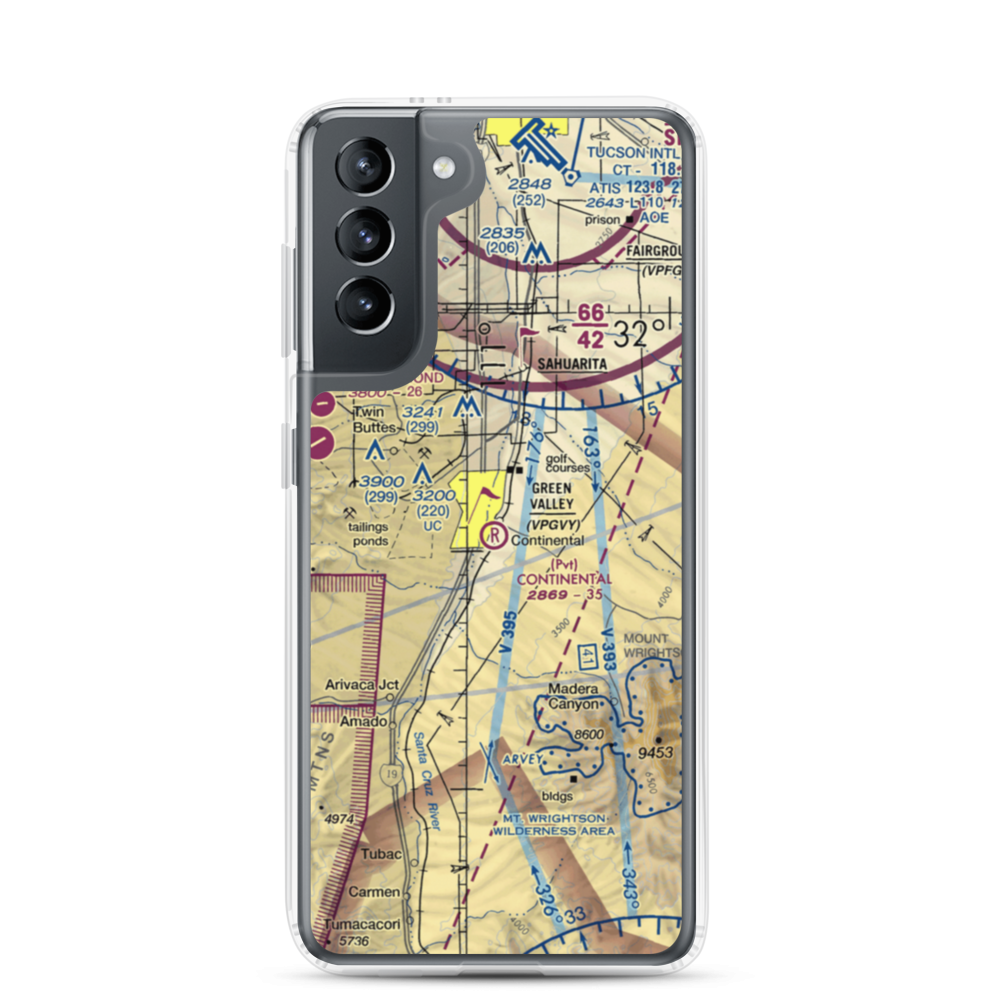 Continental Airport (35AZ) VFR Sectional Samsung Case Samsung Galaxy S21 model shown