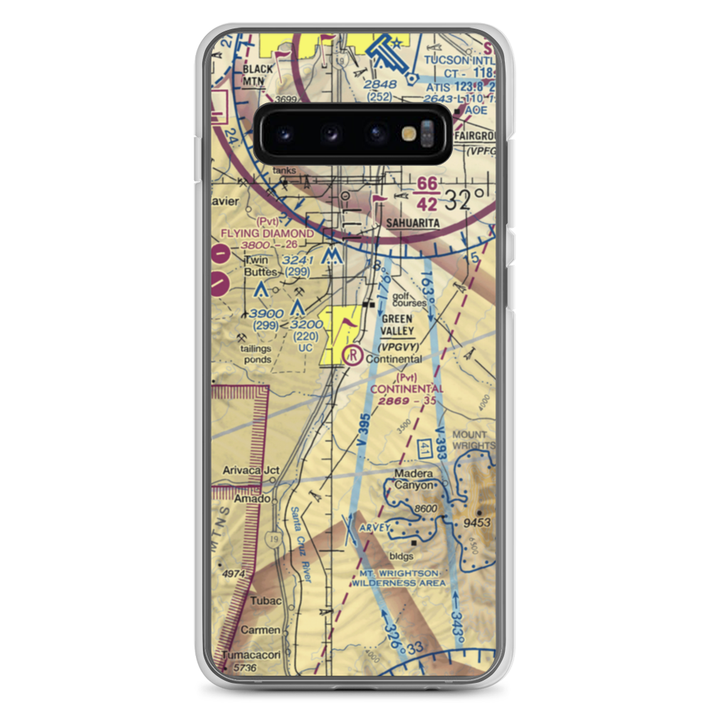 Continental Airport (35AZ) VFR Sectional Samsung Case Samsung Galaxy S10+ model shown
