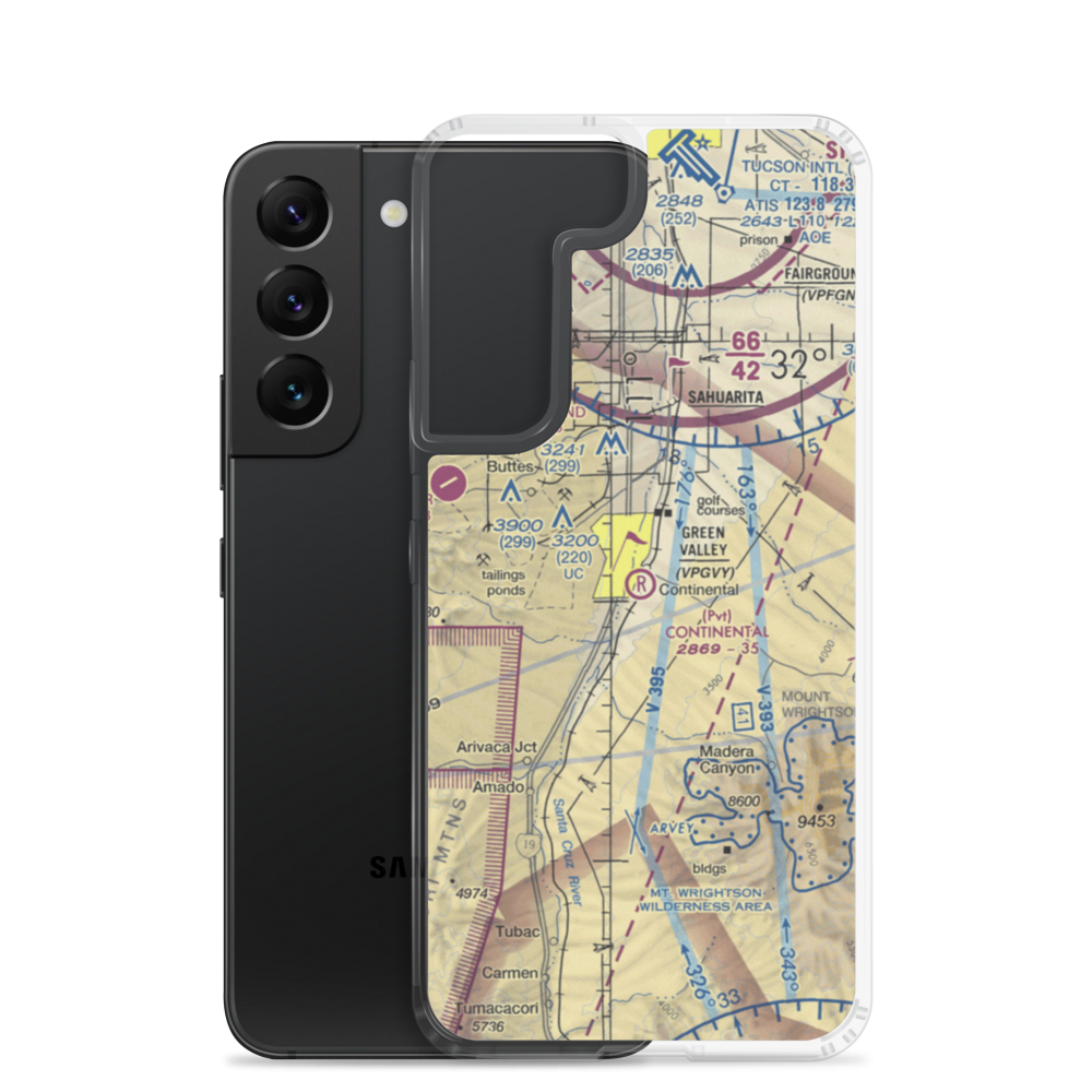 Continental Airport (35AZ) VFR Sectional Samsung Case Samsung Galaxy S22 model shown